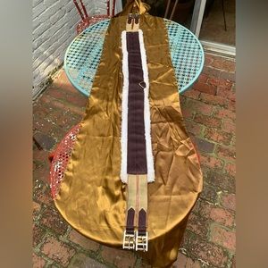Synthetic fleece English riding girth 57” used